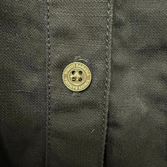 Tommy Bahama Tie Front Button Down Linen Blend Short Sleeve Shirt Size S - Picture 5 of 12